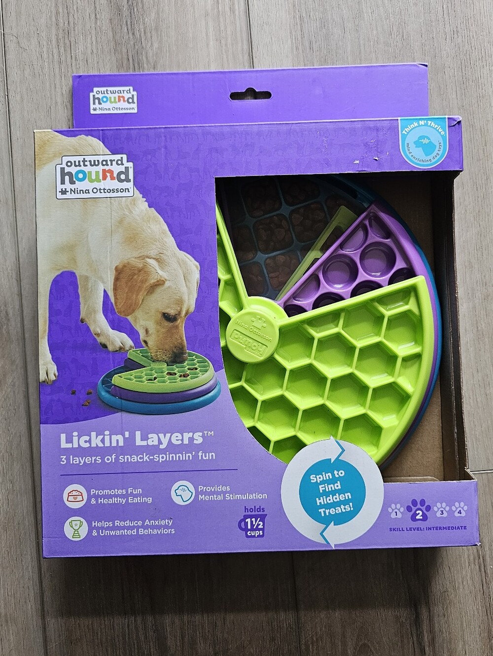 Outward Hound by Nina Ottosson Lickin’ Layers 3-in-1 Interactive Dog Feeder